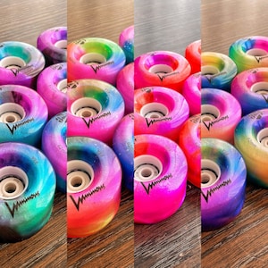 Galaxy Dyed White Pearl Luminous Wheels 62mm x 85A (Set of 8)