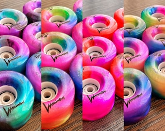 Galaxy Dyed White Pearl Luminous Wheels 62mm x 85A (Set of 8)
