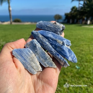 Blue Kyanite Natural Stone Blade from Brazil, Blue Kyanite Blade 2 inches long, Raw Blue Kyanite Blade long