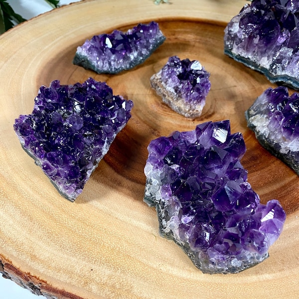 Raw Amethyst Crystal Cluster (choose your size) - Deep Purple Amethyst - Genuine Rough Uruguayan Geode