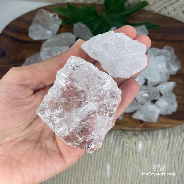 Natural Clear Quartz Crystal Rough - White Rough Stone - Protection and Cleansing Crystals - genuine healing stones for all chakras