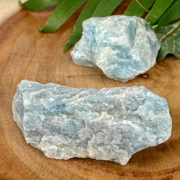 Large Aquamarine Rough - Natural Empowerment Crystal from Brazil - Genuine Raw Blue Crystal for Meditation, Altar, Crystal Grids