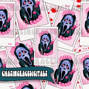 Horror movie seamless file, digital download, digital paper, scary movie, Halloween, matching file