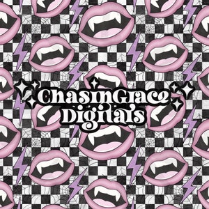 Retro Halloween, seamless file, PNG, digital download, vampires, checkered print, spider webs, digital paper, seamless