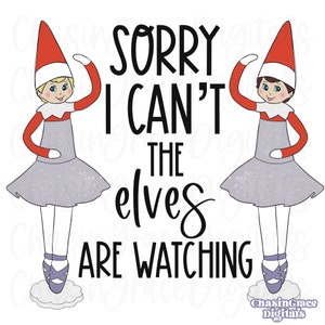 Elf watching, PNG, Christmas elf, digital download, Santa, hohoho, presents, naughty or nice