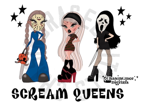 Halloween Dolls Mashup Png Digital Download Horror Etsy