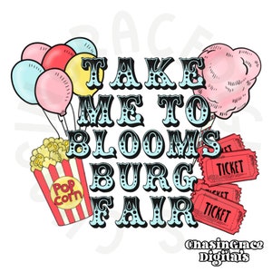 Bloomsburg fair, PNG, digital download, circus, cotton candy, popcorn, sublimation file