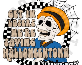Halloween, PNG, digital download, spooky, digital matching seamless file, scary, pumpkins, town, skeleton phone