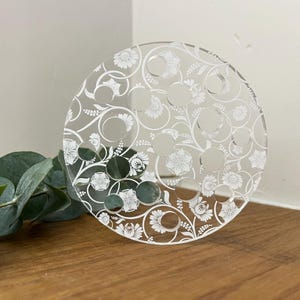 Halliesphere WHITE 10cm Eco Recycled Flower Holder Sustainable Stem Holder, Flower Frog Ikebana Flower Arranging, letterbox