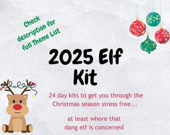 Elf Kit 2025, 24-Day Elf Kit, 24 days of Christmas, Interactive Elf Kit, Elf Survival Kit, Elf Props, Not for Previous Customers, Elf Kit