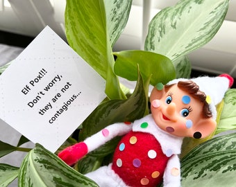 Elf Prop, Elf Pox, Sick Elf, Elf Kit, Elf Ideas, Elf Scenes, Build Your Own Elf Kit, Elf Accessories