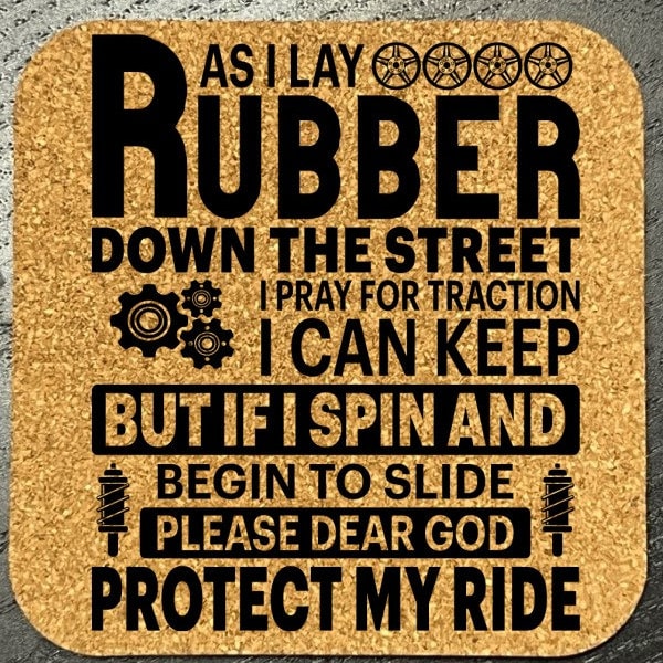 As I Lay Rubber Cork Coast 4 inch squared 5mm thick, set of 4