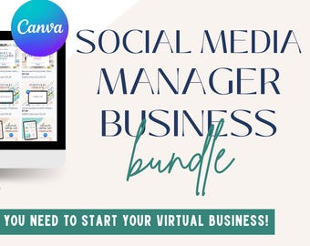 Social-Media-Manager-Business-Paket | Bearbeitbarer Canva-Willkommensleitfaden, Preisübersicht, Analysebericht & Portfolio | SMM-Kundenpaket