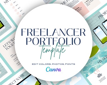 Modelo de Portfólio para Gerente de Mídias Sociais | Portfólio Editável para Freelancers no Canva | Perfil de Gerente de Mídias Sociais no Upwork