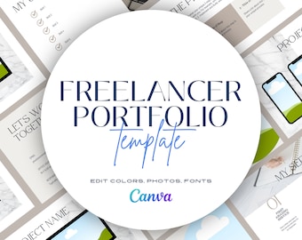 Portfolio Template | Freelancer Portfolio | Upwork Portfolio | Virtual Assistant | Social Media Manager | Online Service Business Template
