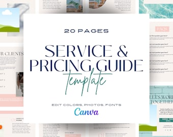 Service and Pricing Guide | Services Guide | Pricing Guide | Price List Template | Virtual Assistant Template