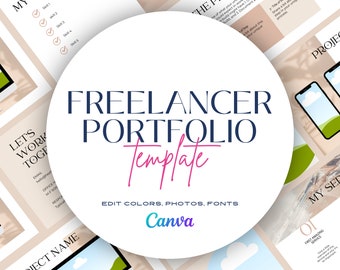 Modelo de Portfólio para Coach | Portfólio Editável para Freelancers no Canva | Portfólio de Clientes para Coaching de Vida e Negócios