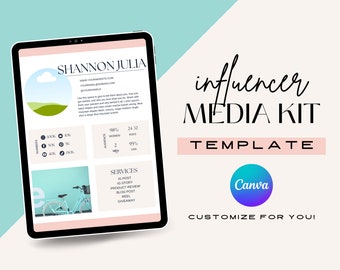 Modelo de Media Kit para TikTok | Tabela de Preços Editável para Criadores de Conteúdo Gerado pelo Usuário no Canva | Kit de Parcerias com Marcas do TikTok