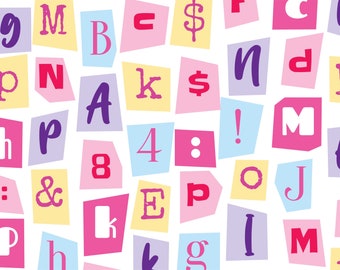 Pastel Ransom Note Alphabet – PNG Clipart, Digital Letters (Digital Download)