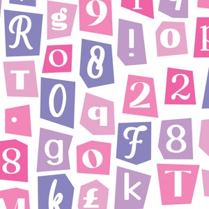 Digital Magazine Letters  - PNG transparent, alphabet symbols clip art- Sublimation PNG Anonymous letters, Ransom Note ABC Number