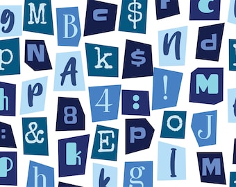 Ransom Note Letters – Digital Alphabet Clip Art (PNG)