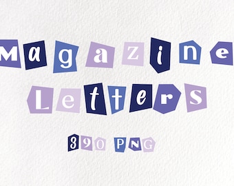 Digital Magazine Letters  - PNG transparent, alphabet symbols clip art- Sublimation PNG Anonymous letters, Ransom Note ABC Number