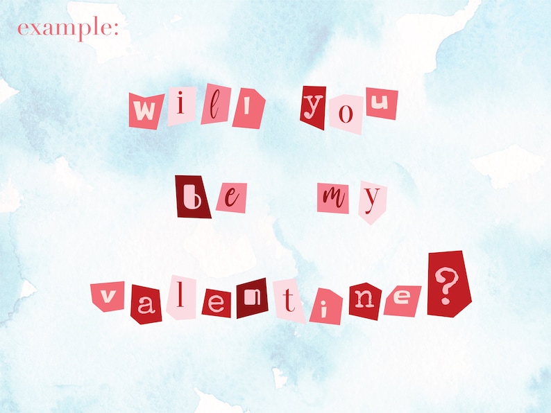 Romantic Ransom Note Pink Ransom Note Alphabet – PNG Clipart, Scrapbook Letters (digital ...