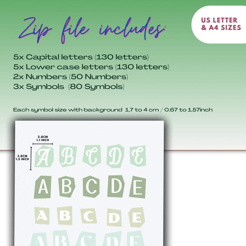 Printable Download PDF Magazine Letters - Alphabet Numbers, Ransom Note ...