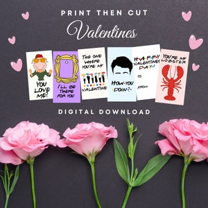 Friends Theme Valentines Set | Digitaler Download | Druck und Schnitt | Valentinstag Handouts