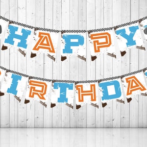 Monster Truck Birthday Party Banner Canva Editable Digital Boy Birthday Party Decorations Signs Monster Truck Party Decor
