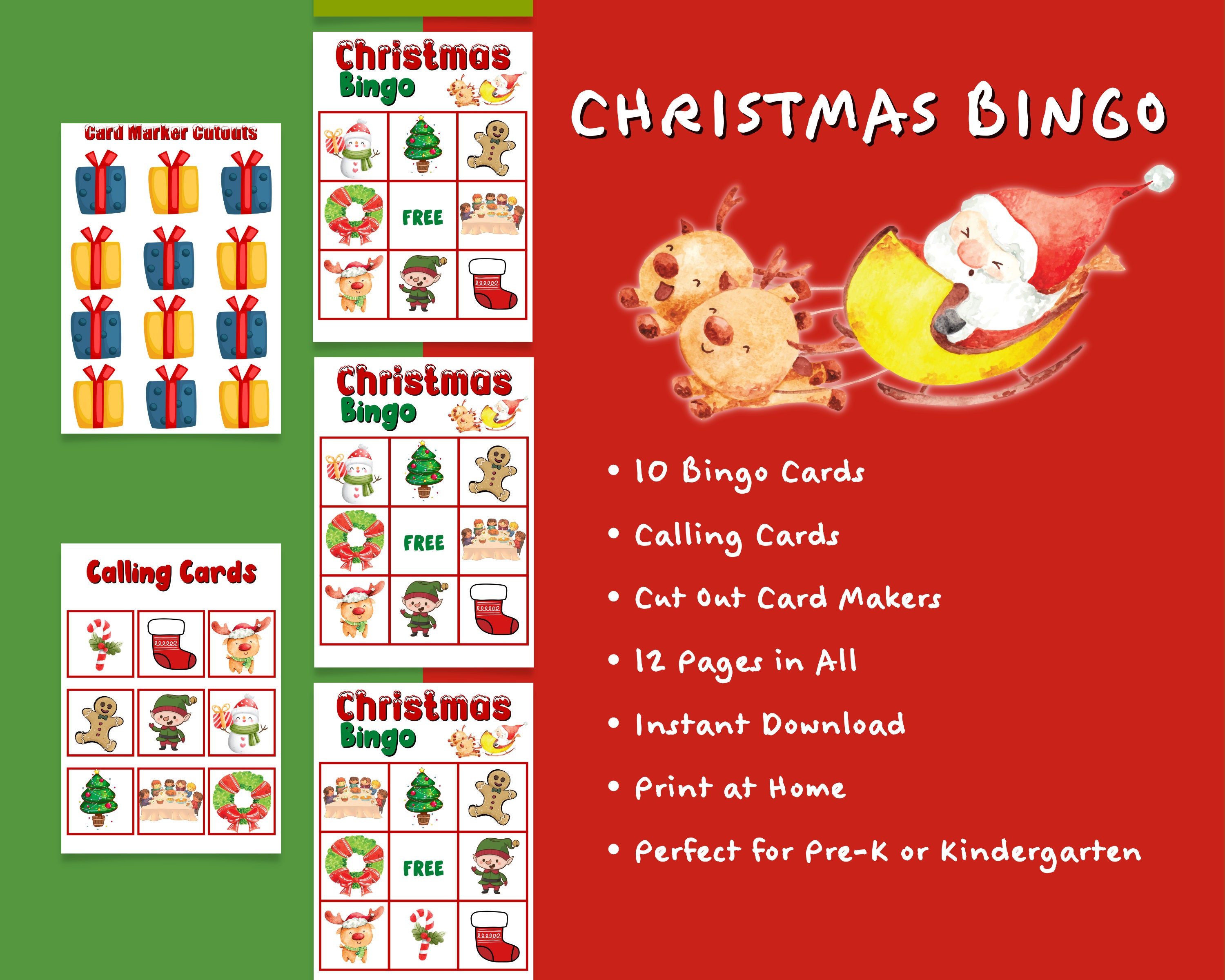 Christmas Bingo Printable Christmas Printables For Kids Holiday Bingo Game Xmas Bingo Cards Christmas Bingo Printable Christmas Printables For Kids Holiday Bingo Game Xmas Bingo Cards