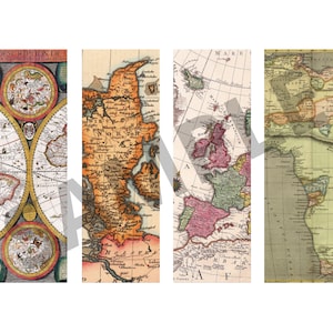 Vintage Maps Printables, Printable Bookmark, Old World Map Print ...