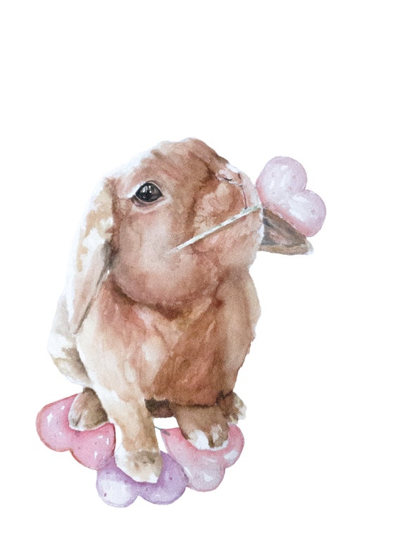 Rabbit Lithography Option B - Etsy