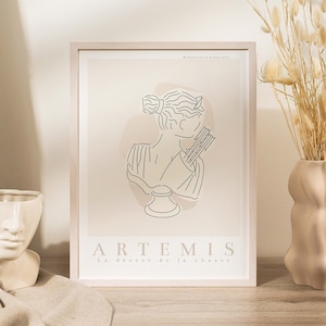 Goddess Artemis | Printable Wall Art | Greek Mythology Print | Light ...