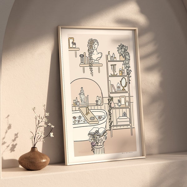 Neutral Bathroom Art - Etsy