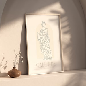 Muse Calliope Art Print | Printable Wall Art | Instant Download | Greek Mythology Art | 9 Muses Print | Academia Aesthetic | Ancient Greece