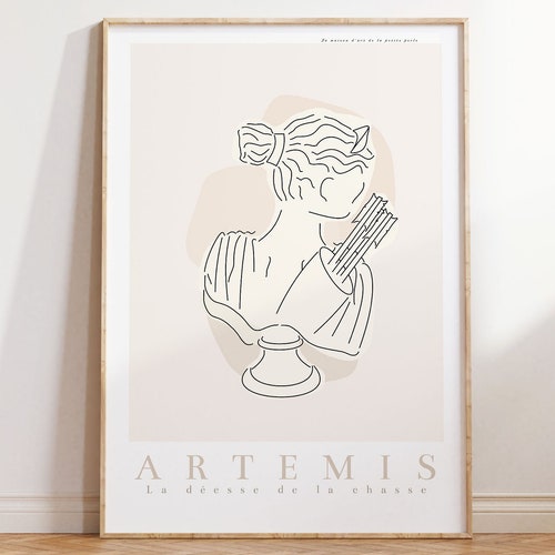 Goddess Artemis Printable Wall Art Greek Mythology Print - Etsy