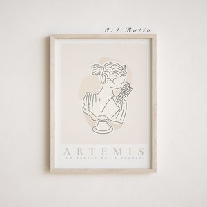 Goddess Artemis | Printable Wall Art | Greek Mythology Print | Light ...