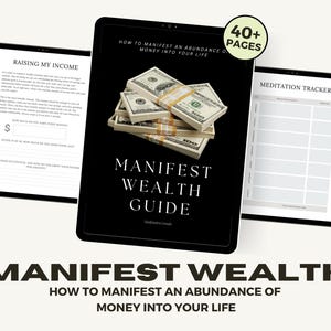 The Ultimate Manifest Wealth Planner Workbook | Law of Attraction Abundance Journal | Printable Money Manifestation Guide | Financial Goal