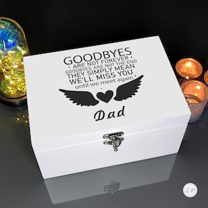 Memory Box Holzurne für Ascheandenken Personalisierte und gravierte Erinnerungsbox