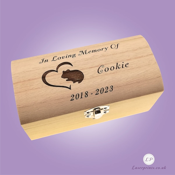 Hamster Gerbil Mouse Urn Memorial Burial Bereavement Keepsake Box - Ver 15