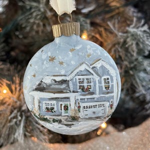 House Portrait Ornament, New House Gift, New House Ornament, Wedding Ornament, Church Ornament, Personalized Ornament, Customized Ornament