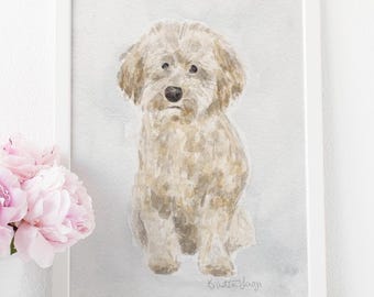 Custom Pet Portrait – Hand Painted Watercolor Pet Painting, Personalized Dog or Cat Gift