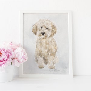 Ritratto personalizzato di un animale domestico ad acquerello, regalo commemorativo per animali domestici, regalo di condoglianze per animali domestici