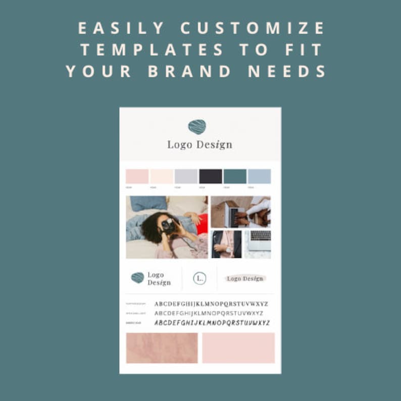 Canva Brand Kit Template Mini Brand Board Template Etsy