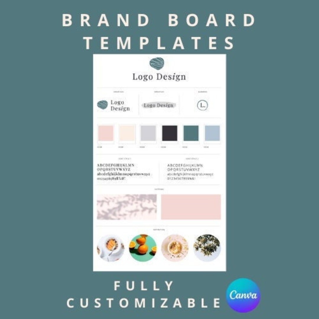 Canva Brand Kit Template | Mini Brand Board Template | Editable Brand ...