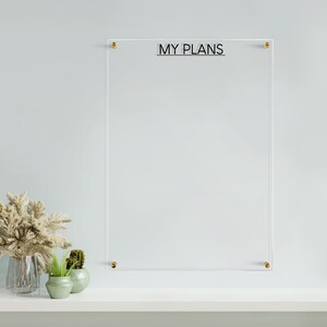 Aangepaste acrylplanner | Gepersonaliseerd bord voor aan de muur | Planner 2025 | Droog wisbord | Kantoorinrichting aan huis