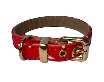 Red and White Dog/Cat Collar