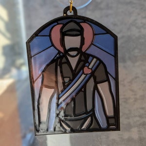 Leather Daddy - Resin Stained Glass Style Design