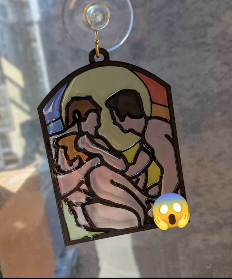 Mature - Two Bros - Resin Stained Glass Style Design image 2